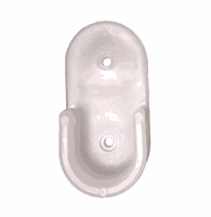 جا لوله 25mm پلاستیکی بیضی سفید